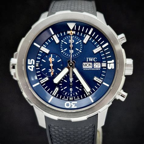 iwc aquatimer chrono titanio|iwc aquatimer chronograph jacques cousteau.